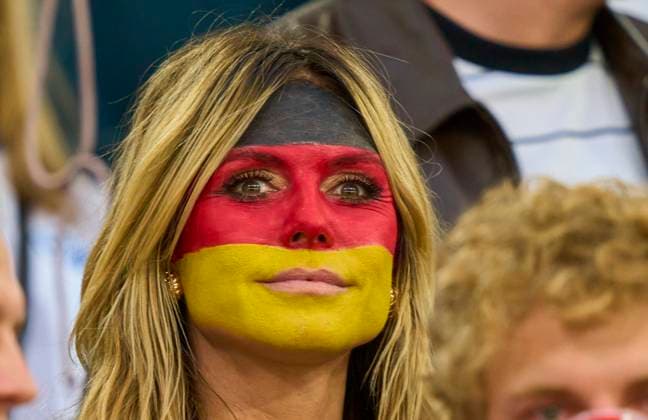 Heidi Klum (GNTM) with husband Tom Kaulitz and four childs Lou (next to her), Johan, Henry and Leni with boyfriend Aris Rachevsky in the group stage match GERMANY - SCOTLAND 5-1 of the UEFA European Championships 2024 on Jun 14, 2024 in Munich, Germany.
