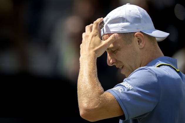 ROSMALEN - Tallon Greekpoor (NED) after his lost semi-final in action against Sebastian Korda (USA) on the eighth day of the Libema Open tennis tournament in Rosmalen. ANP SANDER KONING xVIxANPxSportx xxANPxIVx 501130356 originalFilename: 501130356.jpg