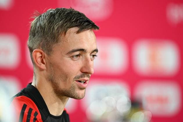 Belgium Media Activities - UEFA EURO, EM, Europameisterschaft,Fussball 2024 15 06 2024 FREIBERG AM NECKA, GERMANY - JUNE 15 : Castagne Timothy defender of Belgium talking to the press during a press conference, PK, Pressekonferenz of the Belgian Red Devils at the UEFA EURO 2024 European Football Championship tournament on June 15, 2024 in Freiberg am Necka, Germany, 15 06 2024 Freiberg am Necka Germany  Copyright: xVincentxKalutx