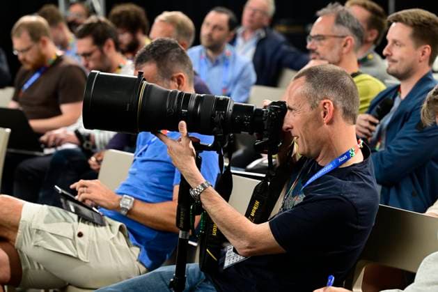Belgium Media Activities - UEFA EURO, EM, Europameisterschaft,Fussball 2024 15 06 2024 FREIBERG AM NECKA, GERMANY - JUNE 15 : Kalut Vincent photographer during a press conference, PK, Pressekonferenz of the Belgian Red Devils at the UEFA EURO 2024 European Football Championship tournament on June 15, 2024 in Freiberg am Necka, Germany, 15 06 2024 Freiberg am Necka Germany  Copyright: xPeterxDexVoechtx