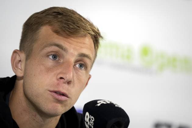 ROSMALEN - Tallon Greekpoor (NED) during the press conference, PK, Pressekonferenz after his semi-final loss against Sebastian Korda (USA) on the eighth day of the Libema Open tennis tournament in Rosmalen. ANP SANDER KONING xVIxANPxSportx xxANPxIVx 501132447 originalFilename: 501132447.jpg