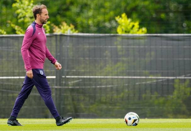 Gareth Southgate manager of England England Training Session and press conference, PK, Pressekonferenz UEFA European Championship, EM, Europameisterschaft 2024, Group C, Football, Spa & Golf Resort Weimarer Land, Blankenhain, Germany, 15 Jun 2024 EDITORIAL USE ONLY No use with unauthorised audio, video, data, fixture lists, club league logos or live services. Online in-match use limited to 120 images, no video emulation. No use in betting, games or single club league player publications.  Copyright: xDavexShopland Shutterstockx 14523791bd