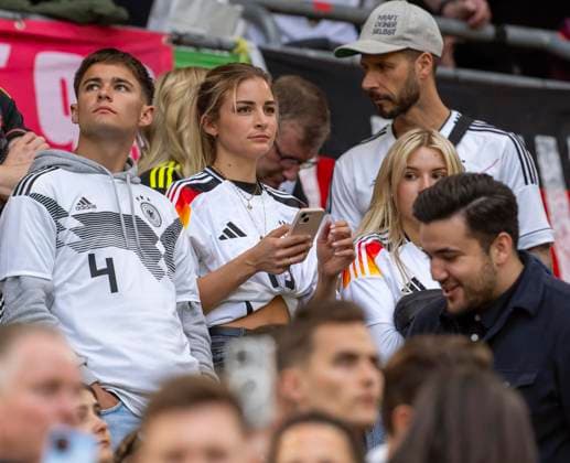14 06 2024, Football UEFA EURO 2024, preliminary round, 1 match day, opening match Germany Scotland, in the Football Arena Munich Family and friends of Nico Schlotterbeck Germany ,