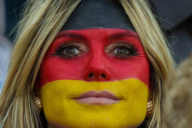 Heidi Klum (GNTM) with husband Tom Kaulitz and four childs Lou (next to her), Johan, Henry and Leni with boyfriend Aris Rachevsky in the group stage match GERMANY - SCOTLAND 5-1 of the UEFA European Championships 2024 on Jun 14, 2024 in Munich, Germany.