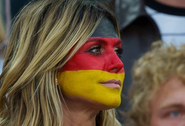 Heidi Klum (GNTM) with husband Tom Kaulitz and four childs Lou (next to her), Johan, Henry and Leni with boyfriend Aris Rachevsky in the group stage match GERMANY - SCOTLAND 5-1 of the UEFA European Championships 2024 on Jun 14, 2024 in Munich, Germany.