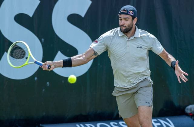 Matteo Berrettini ITA xettx, Germany, Stuttgart, 15 06 2024, Tennis, Boss Open, 2024, Semifinal, L Musetti ITA M Berrettini ITA , TC Weissenhof, Center Court Photo A2 Bildagentur Peter Hartenfelser