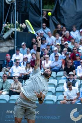 Matteo Berrettini ITA xettx, Germany, Stuttgart, 15 06 2024, Tennis, Boss Open, 2024, Semifinal, L Musetti ITA M Berrettini ITA , TC Weissenhof, Center Court Photo A2 Bildagentur Peter Hartenfelser