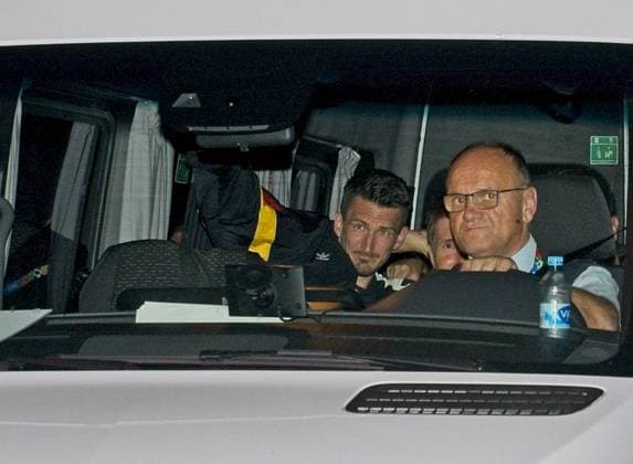 Return of the German national soccer team from Munich after the match against Scotland to the Homeground quarters on the adidas campus in Herzogenaurach on 15 06 2024 National coach Julian Nagelsmann arrives at 2 16 Return of the German national soccer team to Herzo