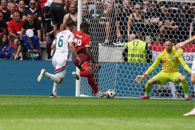 Football, UEFA Euro 2024, Euro 2024, Group stage, Group A, Hungary Switzerland Cologne Stadium kwadwo duah Switzerland ,scored the 0 1