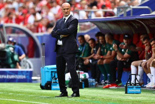 Hungary Manager Marco Rossi ITA looks on Hungary v Switzerland, UEFA European Championship, EM, Europameisterschaft 2024, Group A, Football, Cologne Stadium, Cologne, Germany, 15 Jun 2024 EDITORIAL USE ONLY No use with unauthorised audio, video, data, fixture lists, club league logos or live services. Online in-match use limited to 120 images, no video emulation. No use in betting, games or single club league player publications. Copyright: xMichaelxZemanek Shutterstockx 14539265aj