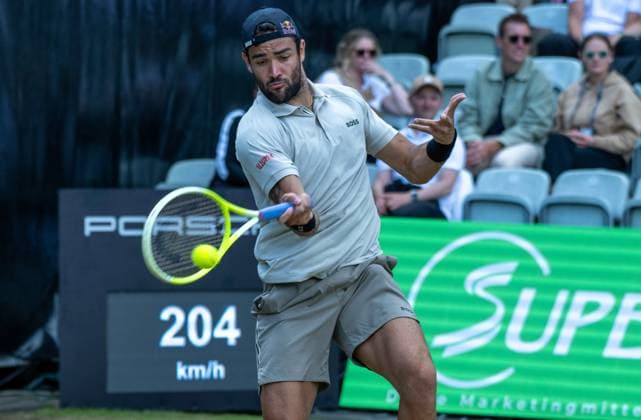 Matteo Berrettini ITA xettx, Germany, Stuttgart, 15 06 2024, Tennis, Boss Open, 2024, Semifinal, L Musetti ITA M Berrettini ITA , TC Weissenhof, Center Court Photo A2 Bildagentur Peter Hartenfelser