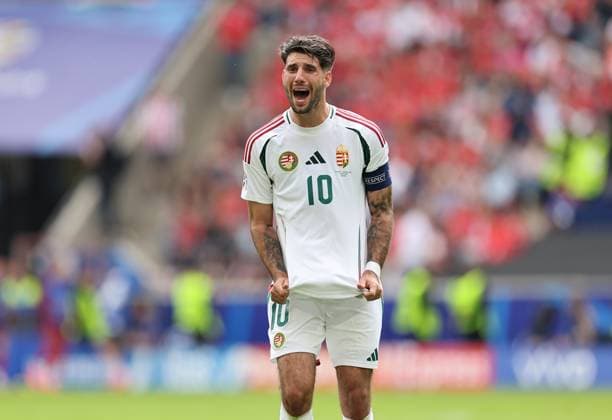 15 06 2024, European Football Championship, UEFA EURO 2024, Hungary Switzerland, Group A, Cologne Stadium, v l , Dominik Szoboszlai Hungary gives instructions, gesticulates, gesticulate with arms gives instructions, gesticulate Copyright: HMBxMedia