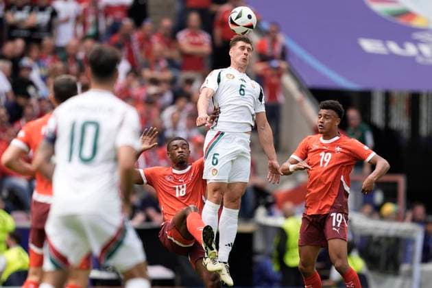 Hungary s Willi Orban during the Euro 2024 soccer match between Hungary and Swiss at the RheinEnergiestadion, Cologne, Germany - Friday 15 , June , 2024. - Soccer .  Copyright: xFabioxFerrari LaPressex