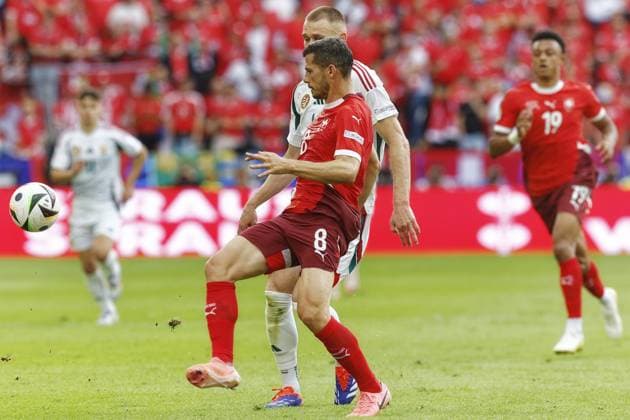 COLOGNE, RheinEnergie Stadium, 15-06-2024 , European Football Championship Euro2024, Group stage match no.2 between Hungary and Switzerland Switzerland player Remo Freuler Hungary - Switzerland (Euro2024)  x25494970x Copyright: