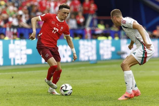 COLOGNE, RheinEnergie Stadium, 15-06-2024 , European Football Championship Euro2024, Group stage match no.2 between Hungary and Switzerland. Switzerland player Ruben Vargas Hungary - Switzerland (Euro2024)  x25494974x Copyright: