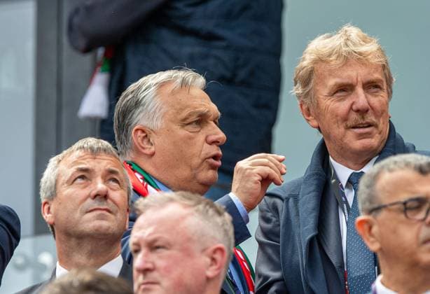 Soccer, Men, Season 2023 24, Euro 2024 Group A 1 Matchday in Cologne, Hungary Switzerland, Viktor Orban Prime Minister of Hungary in the stands, 15 06 2024, Copyright: xSebastianxRäppold MatthiasxKochx