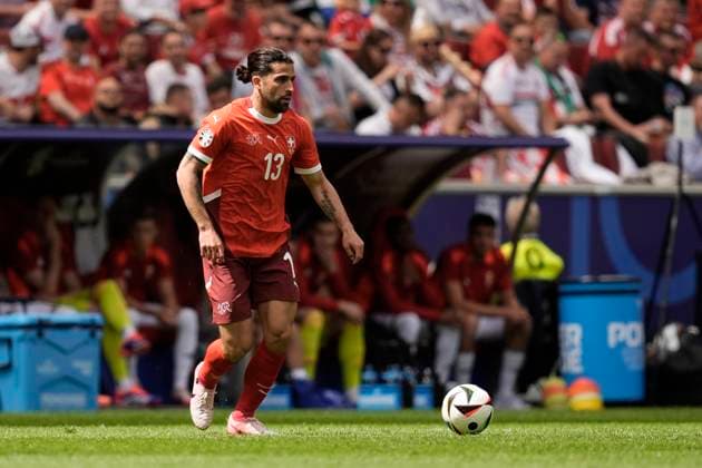 Switzerland s Ricardo Rodriguez during the Euro 2024 soccer match between Hungary and Swiss at the RheinEnergiestadion, Cologne, Germany - Friday 15 , June , 2024. - Soccer .  Copyright: xFabioxFerrari LaPressex