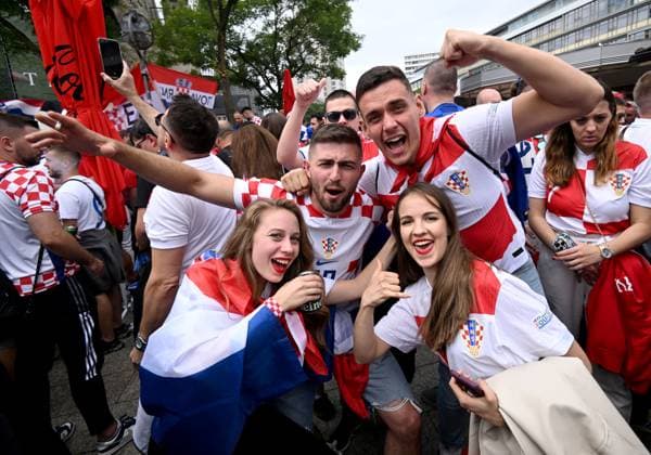 Berlin: Fans in the city ahead of the match Ahead of the match between Croatia and Spain, a fan frenzy began near the Fan Zone around the city, in Berlin, Germany, on June 15, 2024. MarkoxLukunic PIXSELL