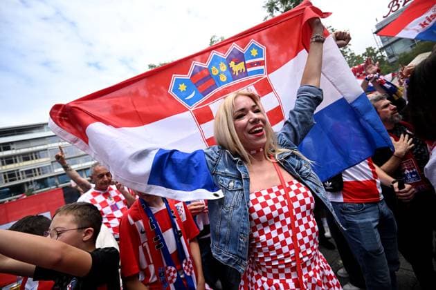 Berlin: Fans in the city ahead of the match Ahead of the match between Croatia and Spain, a fan frenzy began near the Fan Zone around the city, in Berlin, Germany, on June 15, 2024. MarkoxLukunic PIXSELL