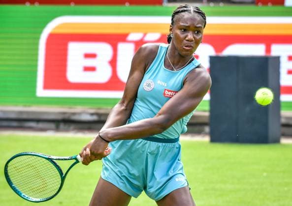 Sport Tennis, ecotrans Ladies Open 2024 in Berlin 15 06 2024, xdanx, Sport Tennis, ecotrans Ladies Open 2024 in Berlin, v l Noma Noha Akugue GER in action Berlin Steffi Graf Stadion Berlin Germany DE Copyright: xDanielxLakomskix