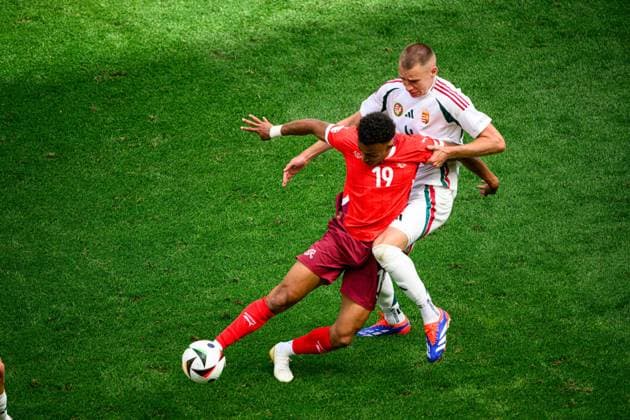 COLOGNE, GERMANY - 15 JUNE, 2024: The football match of EURO 2024 Hungary vs. Switzerland at Rhein Energie Stadion  Copyright: xVITALIIxKLIUIEVx