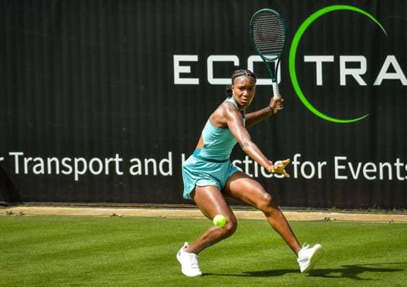 Sport Tennis, ecotrans Ladies Open 2024 in Berlin 15 06 2024, xdanx, Sport Tennis, ecotrans Ladies Open 2024 in Berlin, v l Noma Noha Akugue GER in action Berlin Steffi Graf Stadion Berlin Germany DE Copyright: xDanielxLakomskix