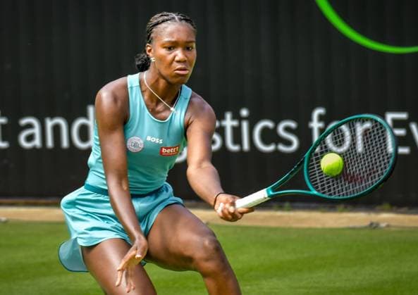 Sport Tennis, ecotrans Ladies Open 2024 in Berlin 15 06 2024, xdanx, Sport Tennis, ecotrans Ladies Open 2024 in Berlin, v l Noma Noha Akugue GER in action Berlin Steffi Graf Stadion Berlin Germany DE Copyright: xDanielxLakomskix