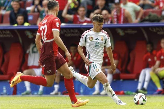 COLOGNE, RheinEnergie Stadium, 15-06-2024 , European Football Championship Euro2024, Group stage match no.2 between Hungary and Switzerland. Hungary player Milos Kerkez Hungary - Switzerland (Euro2024)  x25495193x Copyright: