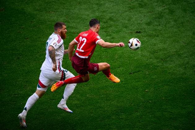 COLOGNE, GERMANY - 15 JUNE, 2024: The football match of EURO 2024 Hungary vs. Switzerland at Rhein Energie Stadion  Copyright: xVITALIIxKLIUIEVx