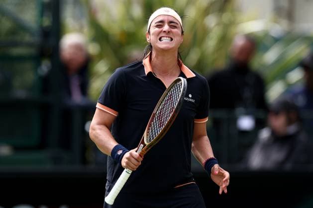 15th June 2024; Lexus Nottingham Tennis Centre, Nottingham, England; Rothesay Nottingham Open, Day 6; A dejected Ons Jabeur after her serve is broken in the tie break against Karolina Pilskova , ladies singles quarter-final match  ActionPlus12654865 ShaunxBrooks