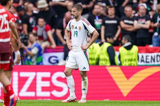 2024-06-15 Hungary v Switzerland - Group A - UEFA EURO, EM, Europameisterschaft,Fussball 2024 COLOGNE, GERMANY - JUNE 15: Barnabas Varga of Hungary disappointed during the Group A - UEFA EURO 2024 match between Hungary and Switzerland at Cologne Stadium on June 15, 2024 in Cologne, Germany. (Photo by Joris Verwijst BSR Agency) Cologne Germany Content not available for redistribution in The Netherlands directly or indirectly through any third parties. Copyright: xBSRxAgencyx