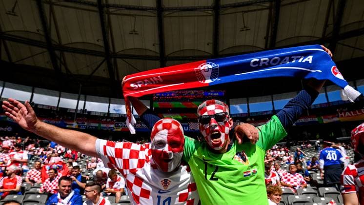 Spain v Croatia: Group B - UEFA EURO, EM, Europameisterschaft,Fussball 2024 BERLIN, GERMANY - JUNE 15: Fans of Croatia ahead of the UEFA EURO 2024 group stage match between Spain and Croatia at Olympiastadion on June 15, 2024 in Berlin, Germany. MarkoxLukunic PIXSELL