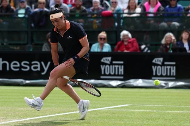 15th June 2024; Lexus Nottingham Tennis Centre, Nottingham, England; Rothesay Nottingham Open, Day 6; Ons Jabeur in action during her ladies singles quarter-final match against Karolina Pilskova  ActionPlus12654900 ShaunxBrooks