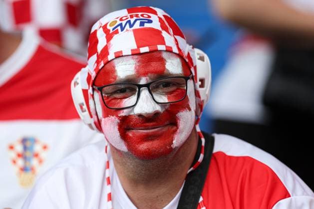 Croatia fans enjoy the pre-match atmosphere Spain v Croatia, UEFA European Championship, EM, Europameisterschaft 2024, Group B, Football, Olympiastadion, Berlin, Germany, 15 Jun 2024 EDITORIAL USE ONLY No use with unauthorised audio, video, data, fixture lists, club league logos or live services. Online in-match use limited to 120 images, no video emulation. No use in betting, games or single club league player publications.  Copyright: xMattxWest Shutterstockx 14539284k