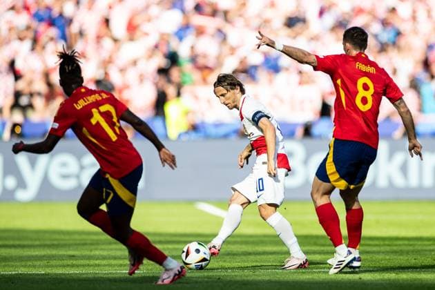 UEFA EURO 2024 Spain Croatia 15 06 2024 Luca Modric Croatia, 10 UEFA EURO 2024 Spain Croatia Olympiastadion, Berlin 15 06 2024 Copyright: xBEAUTIFULxSPORTS Buriakovx