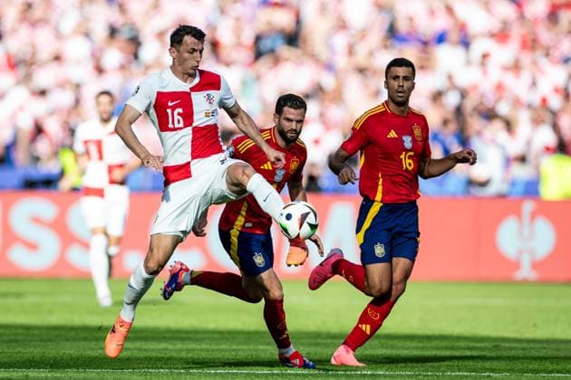 UEFA EURO 2024 Spain Croatia 15 06 2024 Ante Budimir Croatia, 16 UEFA EURO 2024 Spain Croatia Olympiastadion, Berlin 15 06 2024 Copyright: xBEAUTIFULxSPORTS Buriakovx