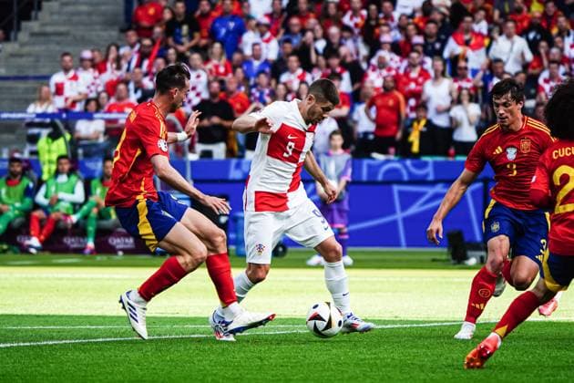 Goal kick goal chance Andrej Kramaric Croatia, 09 GER, Spain vs Croatia, European Football Championship, UEFA Euro 2024, Group B, Matchday 1, 15 06 2024 GER, Spain vs Croatia, European Football Championship, UEFA Euro 2024, Group B, Matchday 1, 15 06 2024 Berlin Copyright: xEibner-Pressefoto MarcelxvonxFehrnx EP_MFN