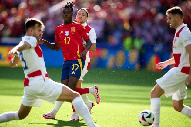 Nico Williams Spain national team Euro 2024, 17 , GER, UEFA Euro 2024, football men, UEFA EM 2024 match day 1, group B, Spain vs. Croatia, 15 06 2024 GER, UEFA Euro 2024, football men, UEFA EM 2024 match day 1, group B, Spain vs. Croatia, 15 06 2024 Berlin Copyright: xEibner-Pressefotox xClaudiusxRauchx EP_CRH