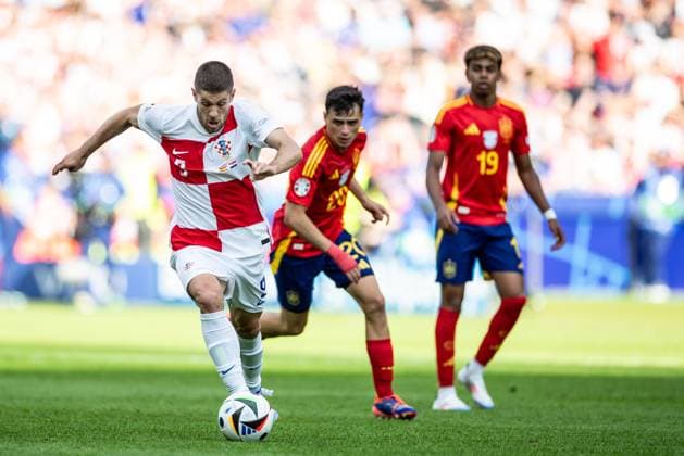 UEFA EURO 2024 Spain Croatia 15 06 2024 Andrej Kramaric Croatia, 9 UEFA EURO 2024 Spain Croatia Olympiastadion, Berlin 15 06 2024 Copyright: xBEAUTIFULxSPORTS Buriakovx