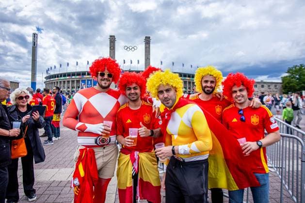 2024.06.15 Berlin Olympiastadion Berlin, Stadion Olimpijski w Berlinie, UEFA EURO, EM, Europameisterschaft,Fussball 2024, grupa B, Pilka nozna, Hiszpania - Chorwacja N z Olympiastadion Berlin kibice fans Foto Mateusz Porzucek PressFocus 2024.06.15 Berlin Football match between Spain and Croatia Hiszpania - Chorwacja Olympiastadion Berlin kibice fans Credit: Mateusz Porzucek PressFocus NEWSPIX.PL --- Newspix.pl  20240615PF_MP007