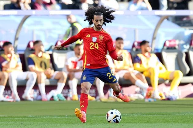 Soccer UEFA EURO 2024 Group Stage 1 Matchday Spain Croatia on 15 06 2024 at Olympiastadion Berlin in Berlin Marc Cucurella Spain xMSx