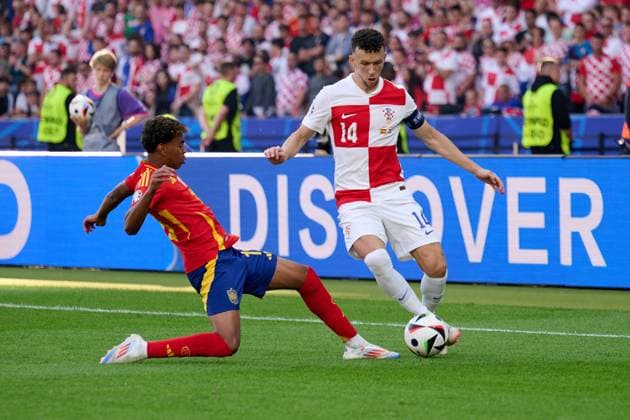 Ivan Perisic Croatia national team Euro 2024, 14 , GER, UEFA Euro 2024, mens football, UEFA EURO 2024 match day 1, group B, Spain vs Croatia, 15 06 2024 GER, UEFA Euro 2024, mens football, UEFA EURO 2024 match day 1, group B, Spain vs Croatia, 15 06 2024 Berlin Copyright: xEibner-Pressefotox xClaudiusxRauchx EP_CRH