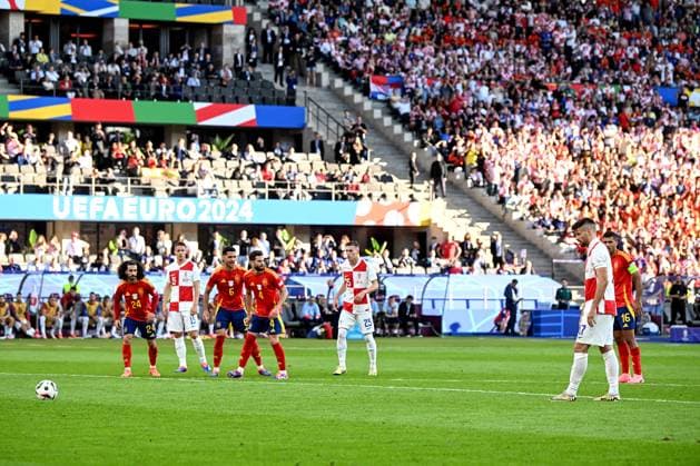 Spain v Croatia: Group B - UEFA EURO, EM, Europameisterschaft,Fussball 2024 BERLIN, GERMANY - JUNE 15: Bruno Petkovic of Croatia takes a penalty kick during the UEFA EURO 2024 group stage match between Spain and Croatia at Olympiastadion on June 15, 2024 in Berlin, Germany. MarkoxLukunic PIXSELL