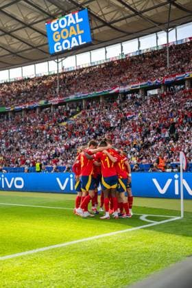 Spain v Croatia, UEFA EURO, EM, Europameisterschaft,Fussball 2024, Berlin, Germany Berlin, Germany. 15th, June 2024. Fabian Ruiz (8) of Spain scores for 2-0 during the UEFA Euro 2024 match in Group B between Spain and Croatia at Olympiastadion in Berlin. Berlin Germany  Copyright: xGonzalesxPhoto FrederikkexJensenx