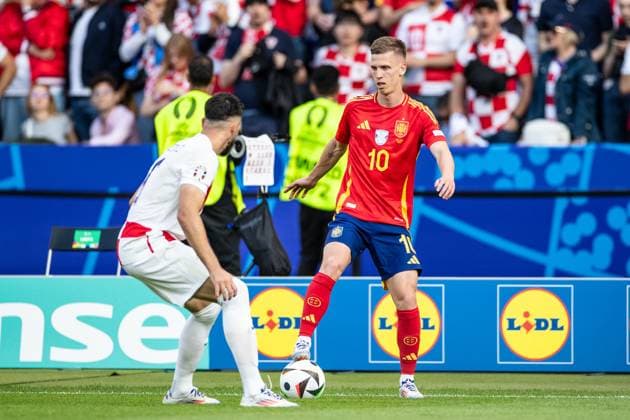 UEFA EURO 2024 Spain Croatia 15 06 2024 Dani Olmo Spain, 10 UEFA EURO 2024 Spain Croatia Olympiastadion, Berlin 15 06 2024 Copyright: xBEAUTIFULxSPORTS Buriakovx