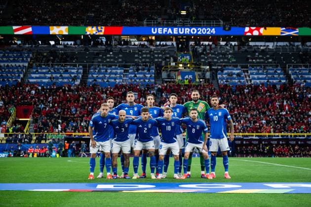 240615 The starting eleven of Italy ahead of the UEFA Euro 2024 Football Championship match between Italy and Albania on June 15, 2024 in Dortmund Photo Jesper Zerman BILDBYRAN kod JZ JZ0538 fotboll football soccer fotballs em europamästerskap em uefa euro uefa european football championship euro 2024 italy albanien albania bbeng  Copyright: JESPERxZERMAN BB240615JZ035