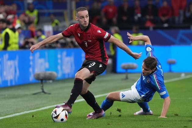 Mario Mitaj Albania, Albania, 03 prevails Dortmund 15 06 2024 Italy vs Albania, EURO2024 M4, Group B, EM Arena Dortmund