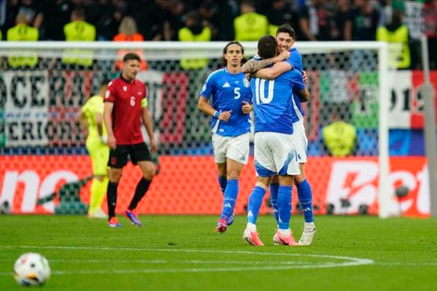 GER: Italy v Albania. UEFA EURO, EM, Europameisterschaft,Fussball 2024 Italy players celebrating goal during the UEFA Euro 2024 match between Italy and Albania, Group B, date 1, played at BVB Stadion on June 15, 2024 in Dortmund, Germany. kpng Copyright: xSergioxRuizx xPRESSINPHOTOx PS_240615_ITA_ALB_1013