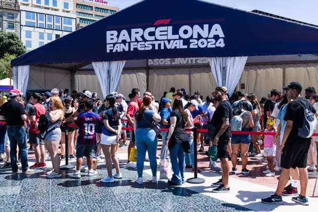 June 15, 2024, Barcelona, Barcelona, Spain: Inauguration of the F1 Barcelona Fan Village for the celebration of the Spanish Formula 1 Grand Prix.at Pl. Catalunya on June 15, 2024 in Barcelona, Spain. Barcelona Spain - ZUMAa181 20240615_zaa_a181_072 Copyright: xJavierxBorregox