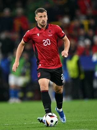 DORTMUND - Ylber Ramadani of Albania during the UEFA EURO, EM, Europameisterschaft,Fussball 2024 group B match between Italy and Albania at Signal Iduna Park on June 15, 2024 in Dortmund, Germany. ANP Hollandse Hoogte UEFA EURO 2024 2024 xVIxANPxSportx xGerritxvanxKeulenxIVx 501175903 originalFilename: 501175903.jpg